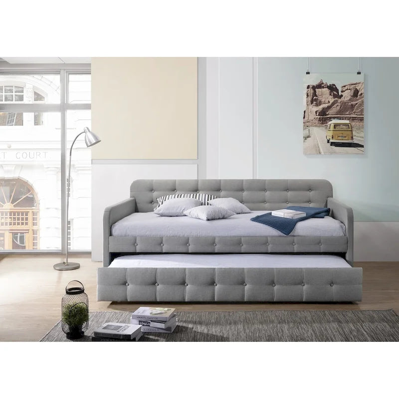 Upholstered Daybed with Trundle