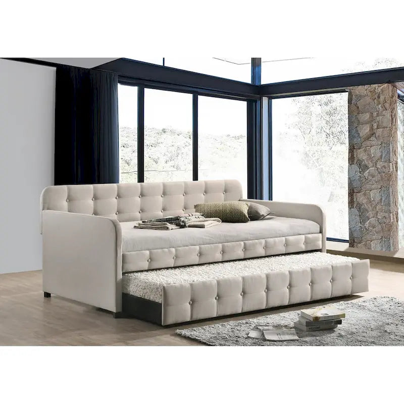 Upholstered Daybed with Trundle