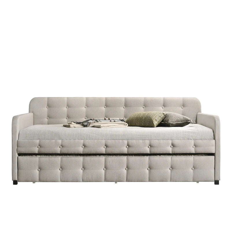 Upholstered Daybed with Trundle