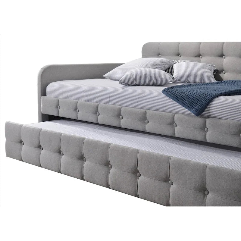 Upholstered Daybed with Trundle