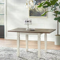 Esstisch mit Klappplatte und zweifarbigem Finish