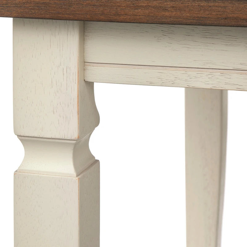 Drop Leaf Dining Table with Two-Tone Finish