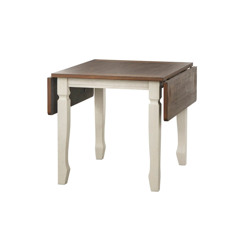 Esstisch mit Klappplatte und zweifarbigem Finish