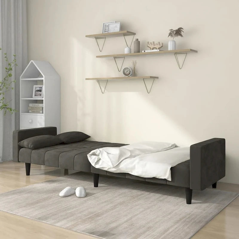 2-Seater Convertible Sleeper Sofa Couch in Velvet