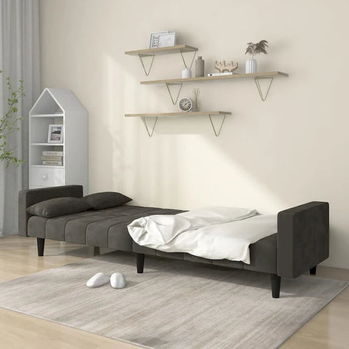 2-Seater Convertible Sleeper Sofa Couch in Velvet