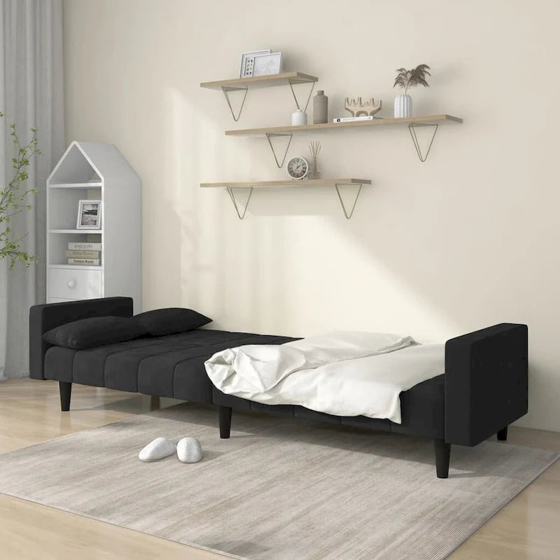 2-Seater Convertible Sleeper Sofa Couch in Velvet