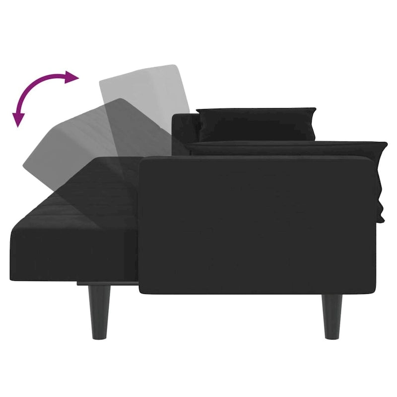 2-Seater Convertible Sleeper Sofa Couch in Velvet
