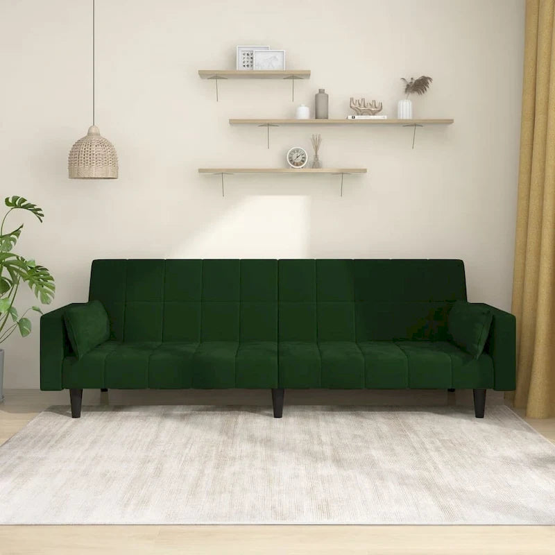 2-Seater Convertible Sleeper Sofa Couch in Velvet
