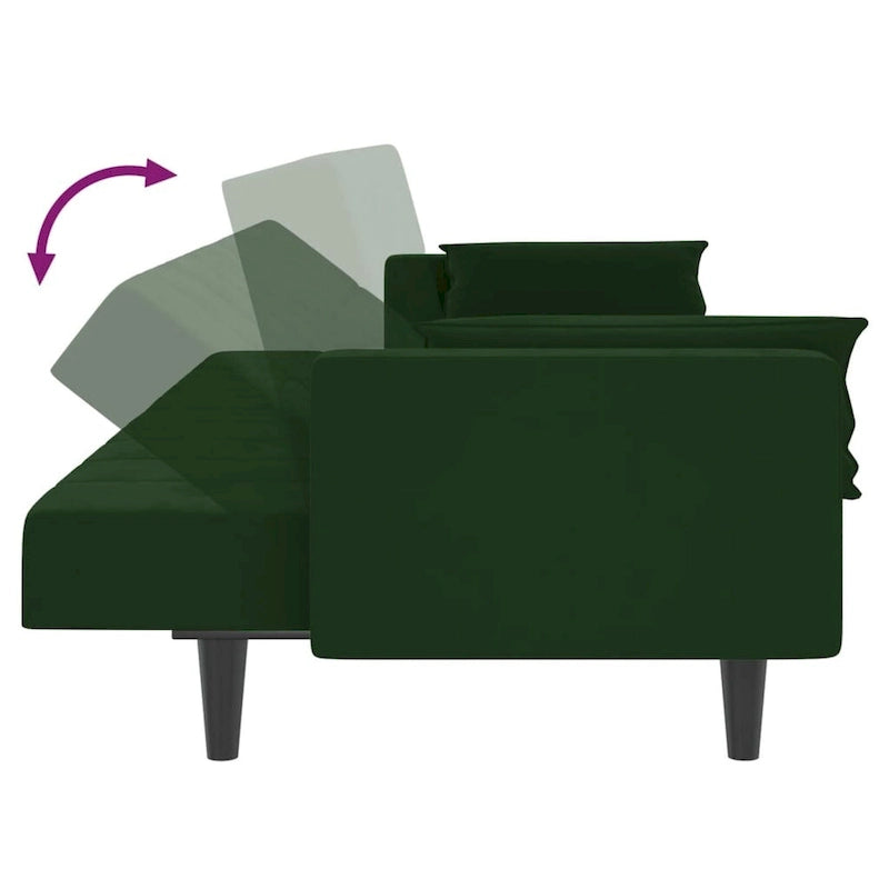 2-Seater Convertible Sleeper Sofa Couch in Velvet