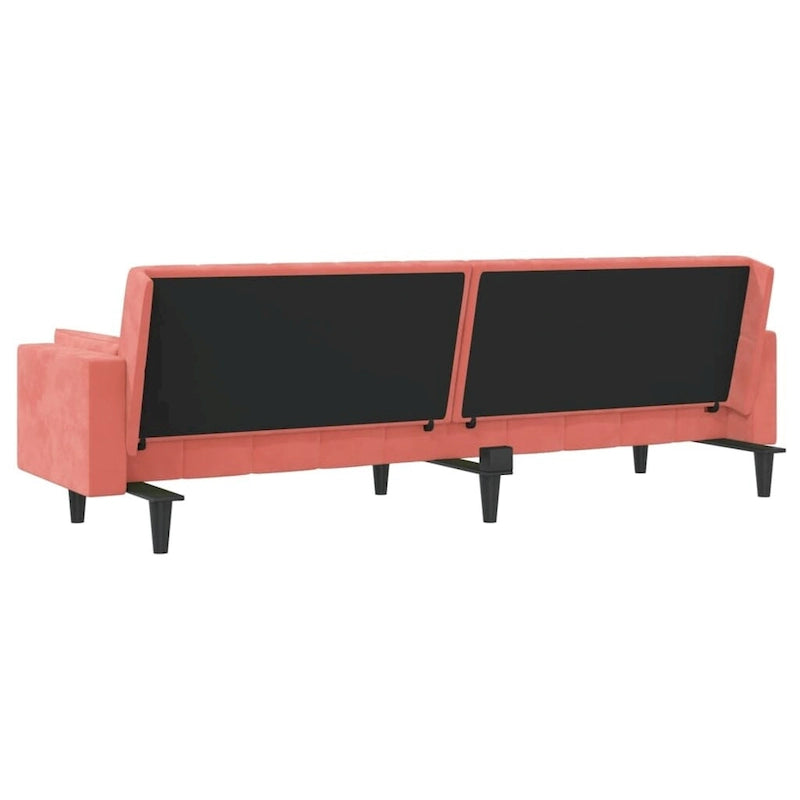 2-Seater Convertible Sleeper Sofa Couch in Velvet