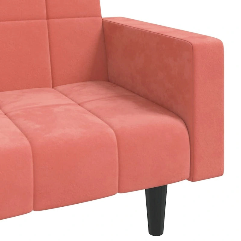 2-Seater Convertible Sleeper Sofa Couch in Velvet