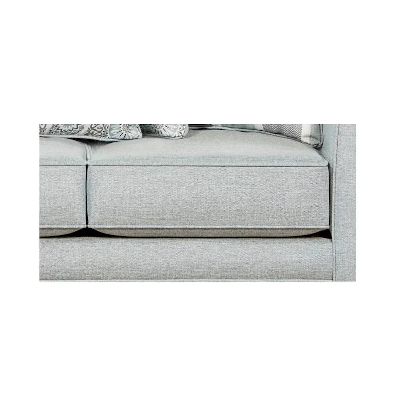 Stationary Loveseat with Rolled Arms