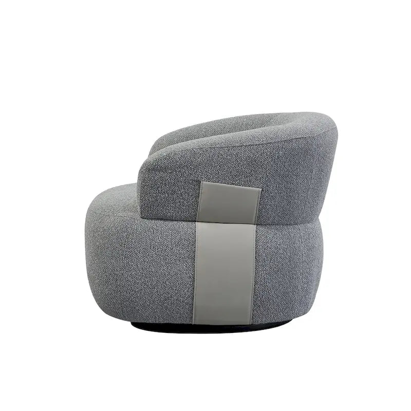 33W 360° Swivel Modern Barrel Accent Chair, Set of 2