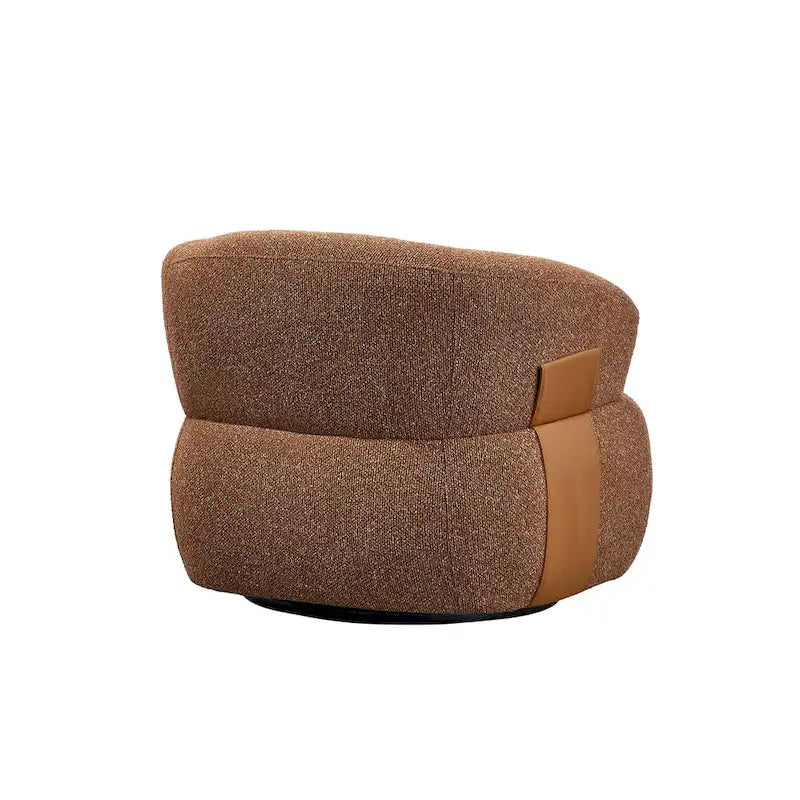 33W 360° Swivel Modern Barrel Accent Chair, Set of 2