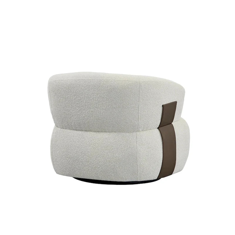 33W 360° Swivel Modern Barrel Accent Chair, Set of 2