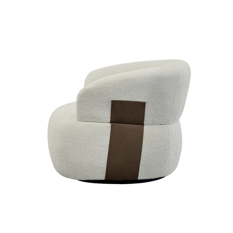 33W 360° Swivel Modern Barrel Accent Chair, Set of 2