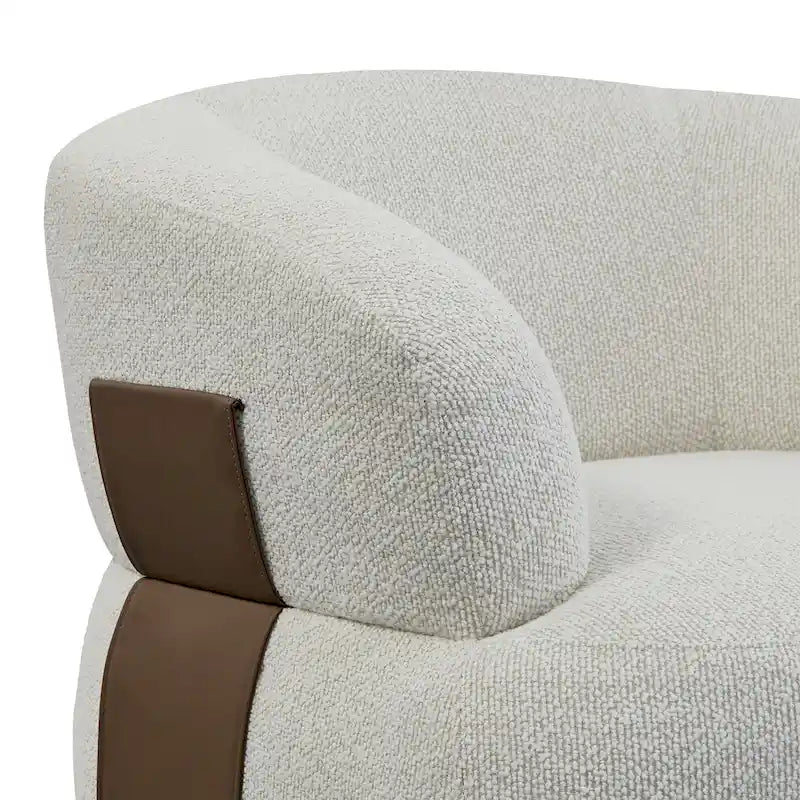 33W 360° Swivel Modern Barrel Accent Chair, Set of 2