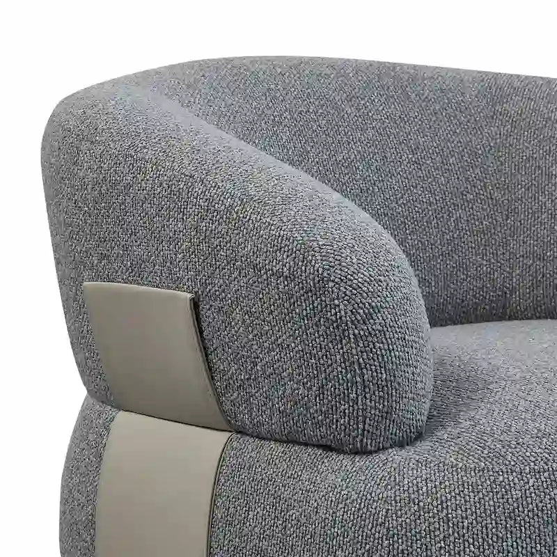33W 360° Swivel Modern Barrel Accent Chair, Set of 2