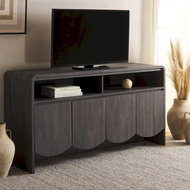 4-Door 2-Shelf Sideboard Media Stand, 61"W x 18"D x 32"H