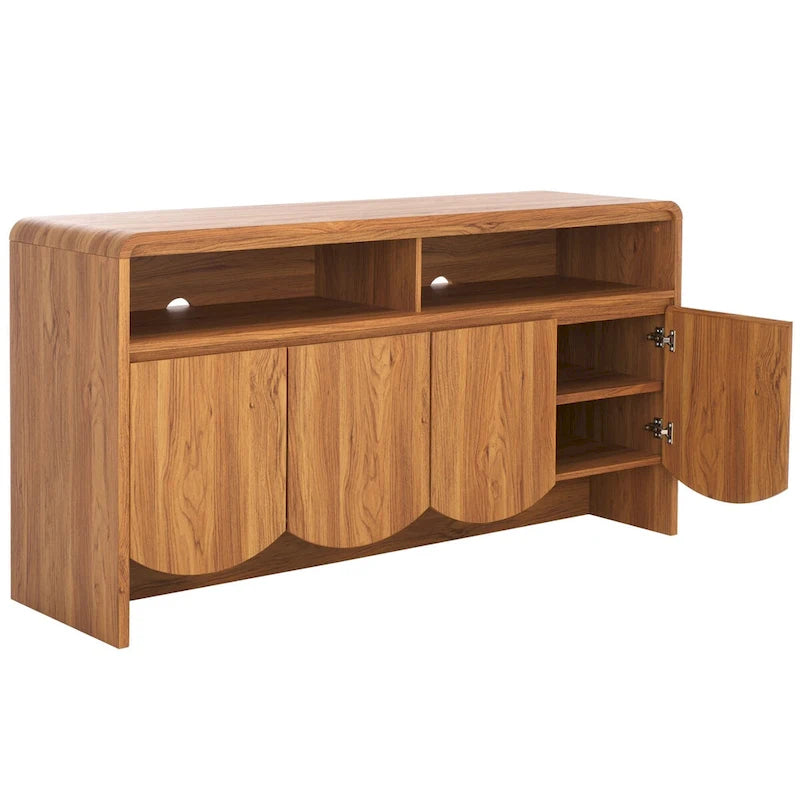 4-Door 2-Shelf Sideboard Media Stand, 61"W x 18"D x 32"H