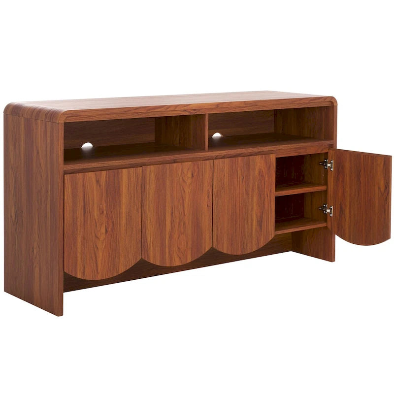 4-Door 2-Shelf Sideboard Media Stand, 61"W x 18"D x 32"H