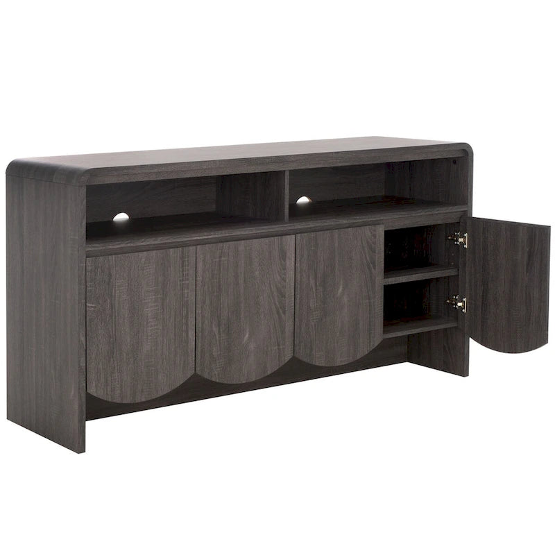 4-Door 2-Shelf Sideboard Media Stand, 61"W x 18"D x 32"H