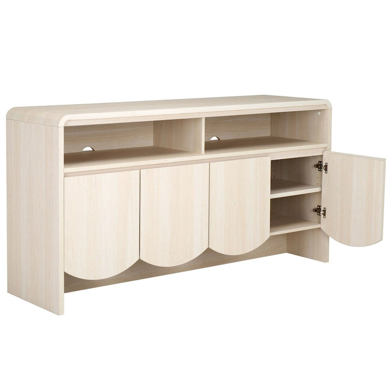 4-Door 2-Shelf Sideboard Media Stand, 61"W x 18"D x 32"H