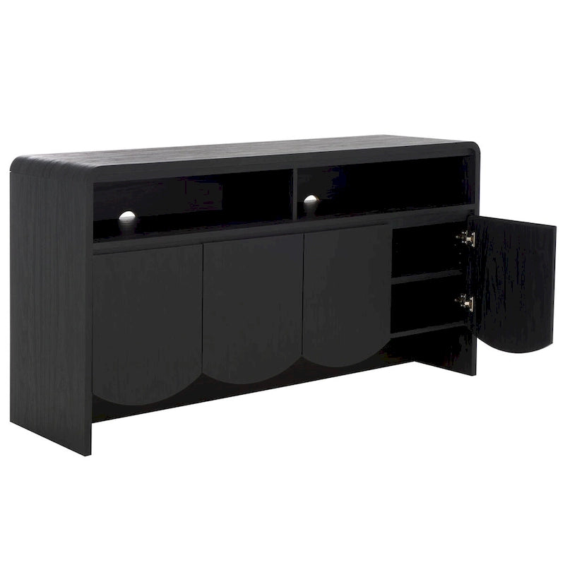 4-Door 2-Shelf Sideboard Media Stand, 61"W x 18"D x 32"H